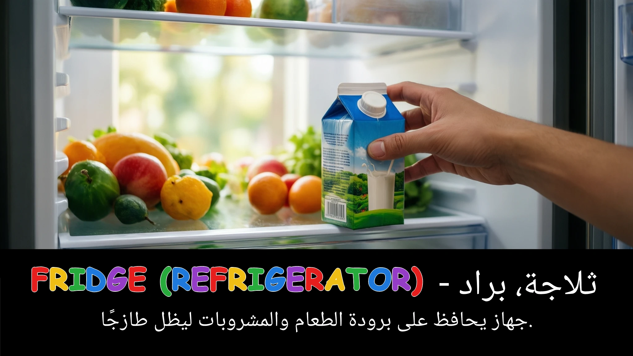 Arabic Illustration for fridge (refrigerator)